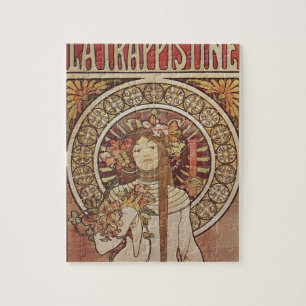Alfonse Mucha Trappistine Nouveau Vintage Poster Jigsaw Puzzle