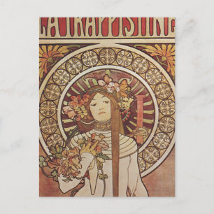 Alfonse Mucha Trappistine Nouveau Vintage Poster Postcard
