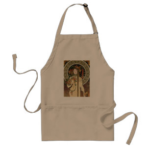 Alfonse Mucha Trappistine Nouveau Vintage Poster Standard Apron