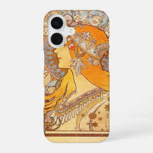 Alfonse Mucha Zodiac Art Nouveau Woman iPhone 16 Case