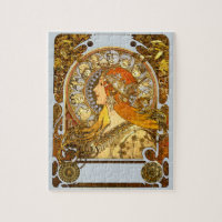 Alfonse Mucha Zodiac Art Nouveau Woman