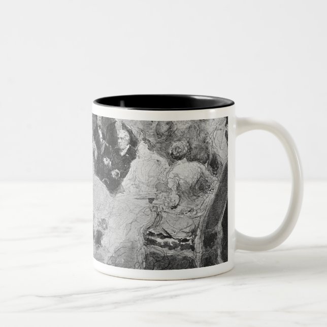 Alfred de Musset  Eugene Delacroix Two-Tone Coffee Mug (Right)