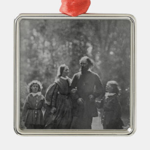Alfred, Lord Tennyson Metal Ornament