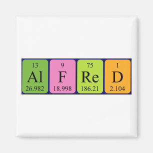 Alfred periodic table name magnet