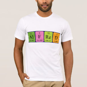 Alfred periodic table name shirt