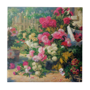 Alfred Petit Flower Baskets and Flower Pots in... Ceramic Tile