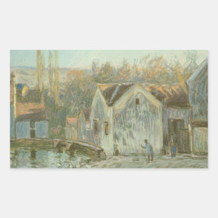 Alfred Sisley - A Corner of Moret-sur-Loing Rectangular Sticker