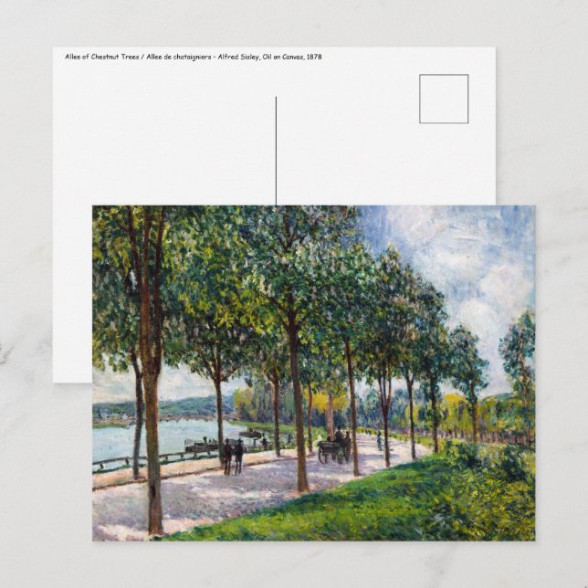Alfred Sisley - Allee of Chestnut Trees Postcard (Front/Back)