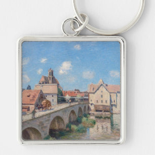Alfred Sisley artwork - Le Pont de Moret Key Ring