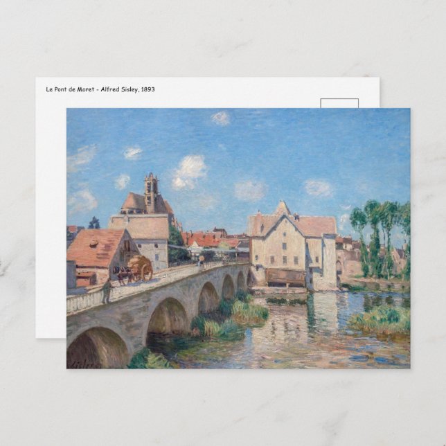 Alfred Sisley artwork - Le Pont de Moret Postcard (Front/Back)