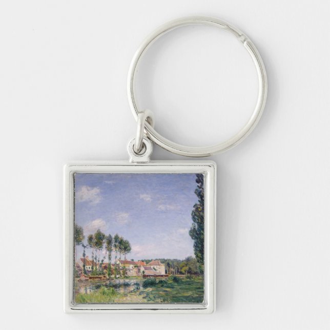Alfred Sisley | Banks of the Loing at Moret Key Ring (Front)