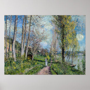Alfred Sisley - Banks of the Seine at By Poster