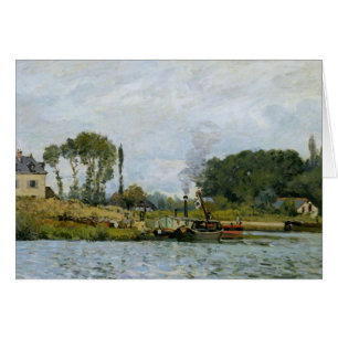 Alfred Sisley Boats at the lock at Bougival