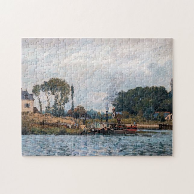 Alfred Sisley - Boats at the Lock at Bougival Jigsaw Puzzle (Horizontal)