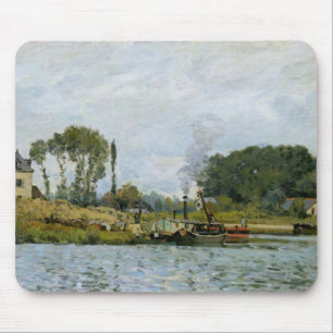 Alfred Sisley Boats at the lock at Bougival Mouse Pad