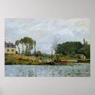 Alfred Sisley   Boats at the lock at Bougival Poster