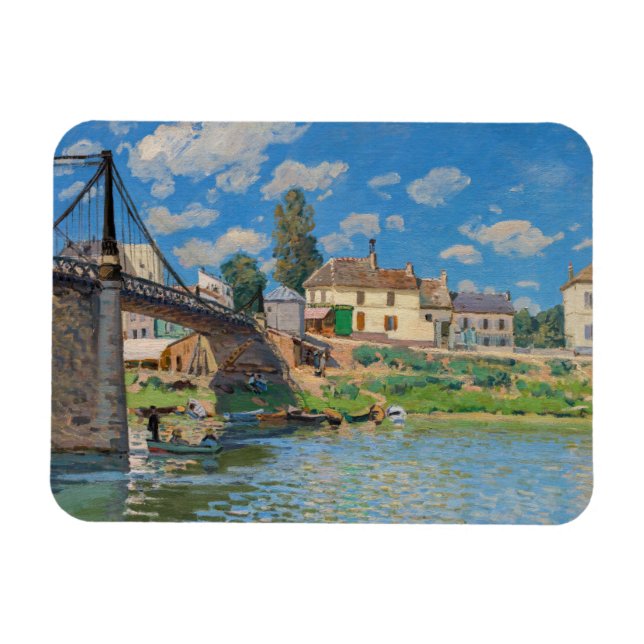 Alfred Sisley - Bridge at Villeneuve-la-Garenne Magnet (Horizontal)