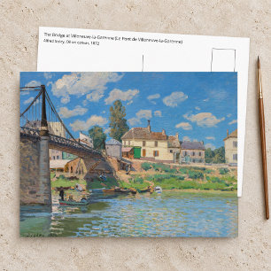 Alfred Sisley - Bridge at Villeneuve-la-Garenne Postcard