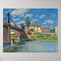 Alfred Sisley - Bridge at Villeneuve-la-Garenne