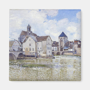 Alfred Sisley Buildings and bridges with water Magnet