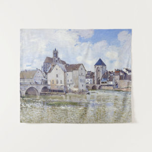 Alfred Sisley Buildings and bridges with water Tapestry