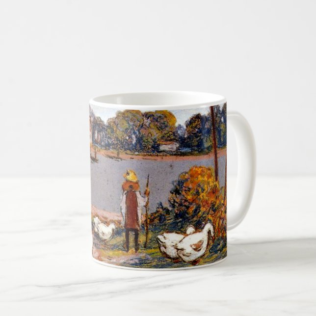 Alfred Sisley, By the River Loing, Coffee Mug (Front Right)