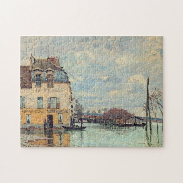 Alfred Sisley - Flood at Port-Marly 1872 Jigsaw Puzzle (Horizontal)
