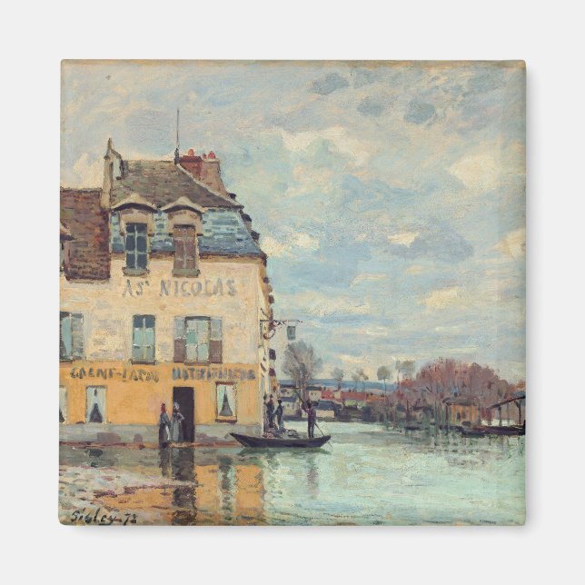 Alfred Sisley - Flood at Port-Marly 1872 Magnet (Front)