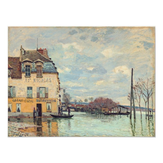 Alfred Sisley - Flood at Port-Marly 1872 Photo Print (Front)