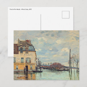 Alfred Sisley - Flood at Port-Marly 1872 Postcard