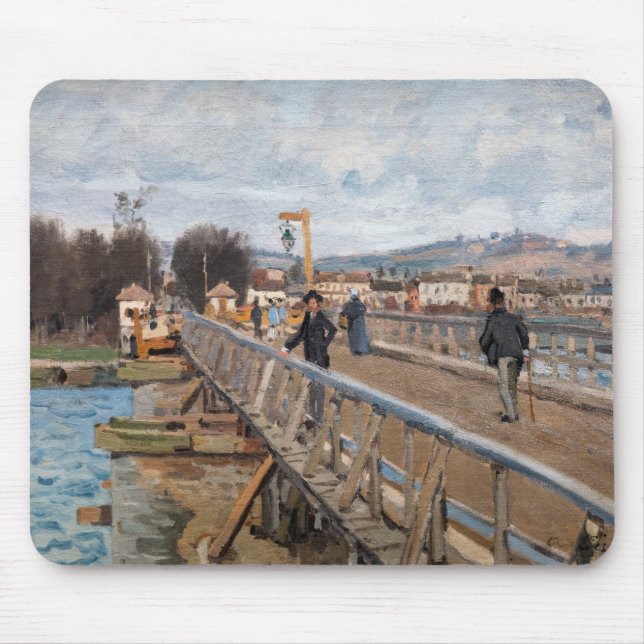 Alfred Sisley - Footbridge at Argenteuil Mouse Pad (Front)