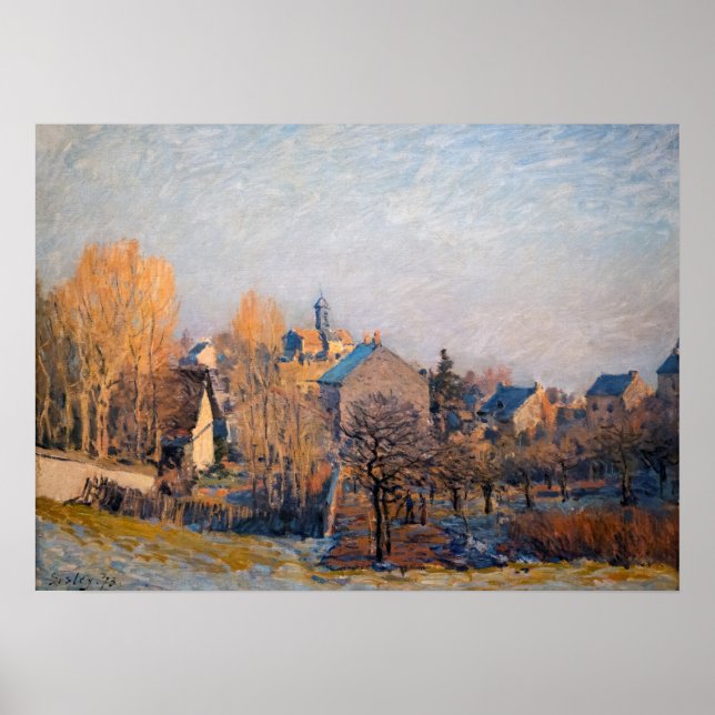 Alfred Sisley - Frosty Morning in Louveciennes Poster (Front)