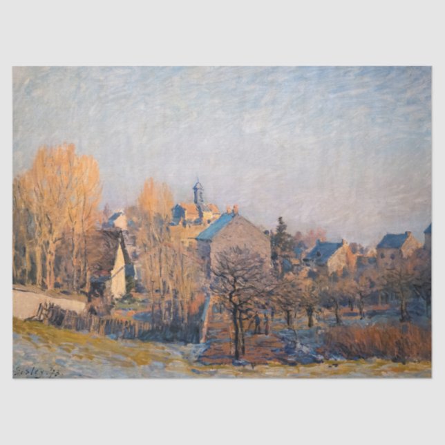 Alfred Sisley - Frosty Morning in Louveciennes Tissue Paper (Front)