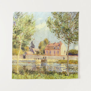 Alfred Sisley Houses on the banks of the Loing Tapestry