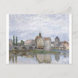 Alfred Sisley Moret-sur-Long - Temps gris 1892 Oil Postcard