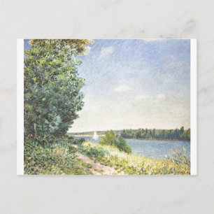 Alfred Sisley - Normandie 1894 Oil on Canvas Postcard