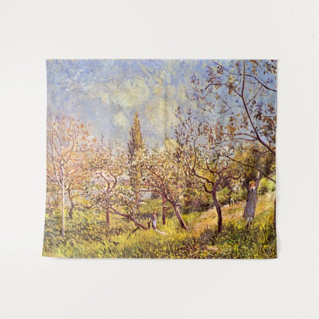 Alfred Sisley Orchard in spring Tapestry (Front (Horizontal))