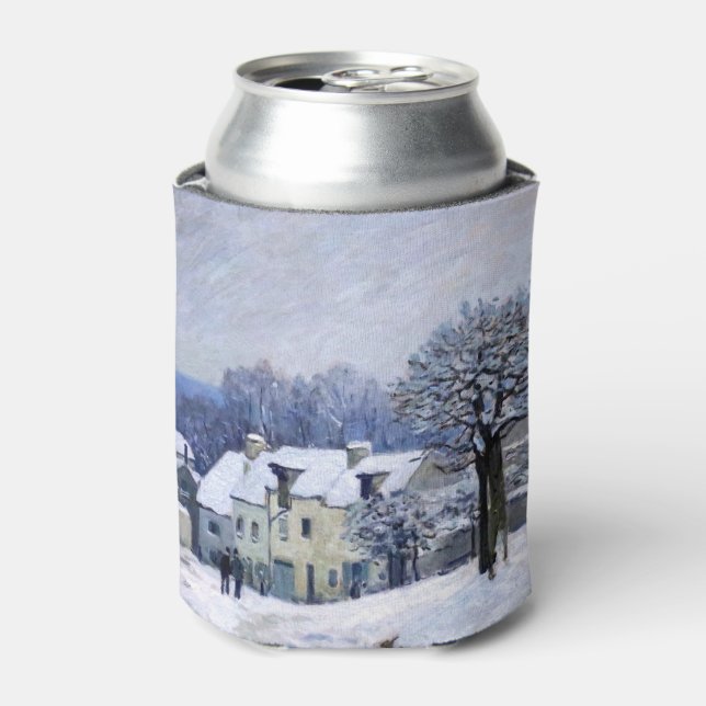 Alfred Sisley - Place Chenil in Marly, Snow Effect Can Cooler (Can Front)