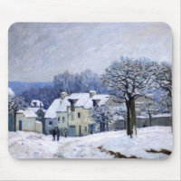Alfred Sisley - Place Chenil in Marly, Snow Effect