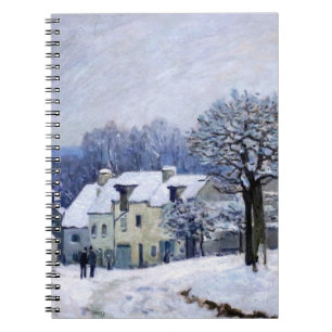 Alfred Sisley - Place Chenil in Marly, Snow Effect Notebook