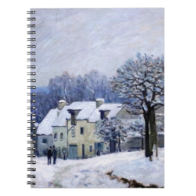 Alfred Sisley - Place Chenil in Marly, Snow Effect Notebook (Front)