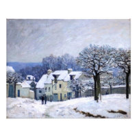 Alfred Sisley - Place Chenil in Marly, Snow Effect