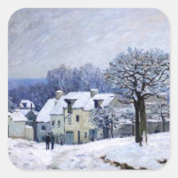 Alfred Sisley - Place Chenil in Marly, Snow Effect