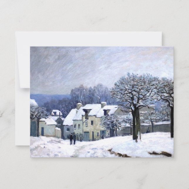 Alfred Sisley Place du Chenil in Marly, snow  (Front)