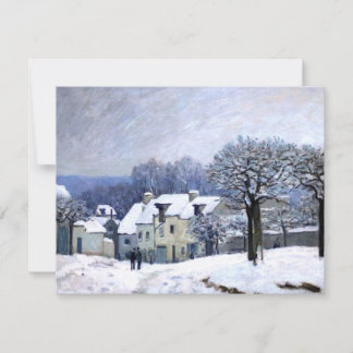 Alfred Sisley Place du Chenil in Marly, snow 