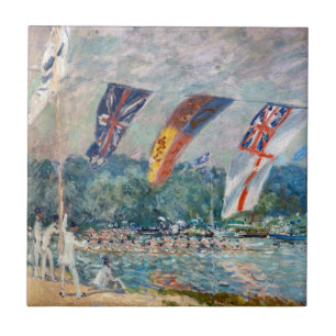 Alfred Sisley - Regatta at Molesey Ceramic Tile