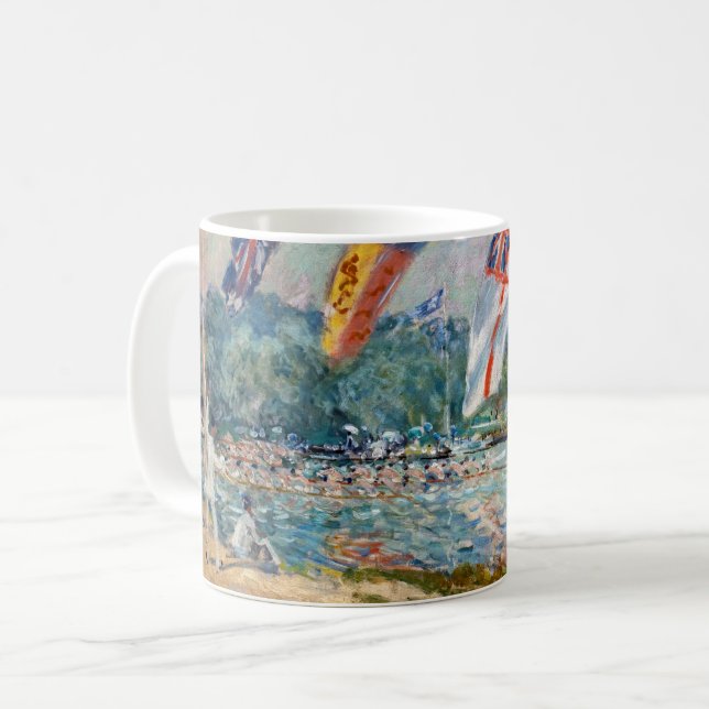 Alfred Sisley - Regatta at Molesey Coffee Mug (Front Left)