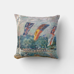 Alfred Sisley - Regatta at Molesey Cushion