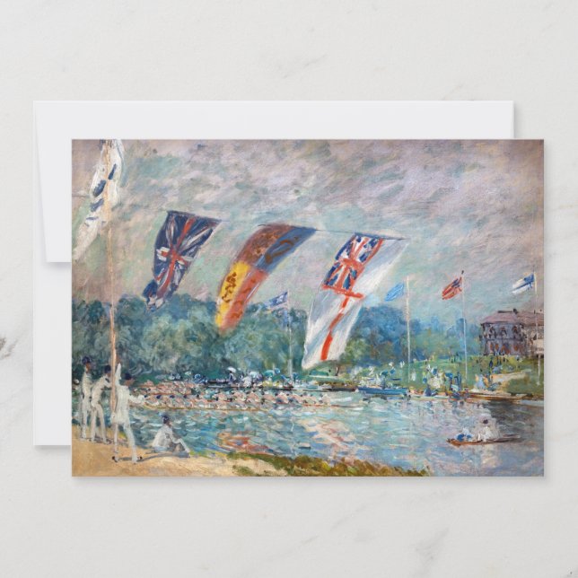 Alfred Sisley - Regatta at Molesey Invitation (Front)