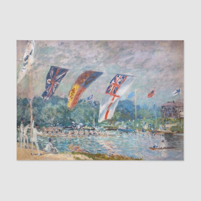 Alfred Sisley - Regatta at Molesey Tissue Paper (Front)